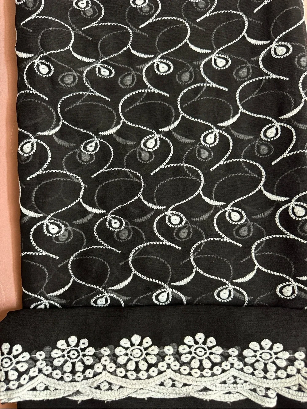 Chiffon embroidered duppata/shawl/scarves